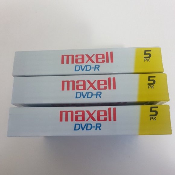 MAXWELL DVD-R 4.7 Gb  16X 120 Minutes Data Blank DVD Media 5 Pack Lot of 3 - Picture 3 of 6